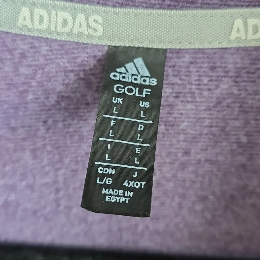 Adidas Golf Purple Fleece Full Zip Jacket Womens Size Large